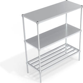 Industrial Shelving Unit, (1) HD-Bar Tubular & (2) Brute Shelves, 60"W x 24"D x 68-1/4"H