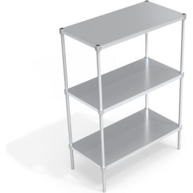 Heavy Duty Shelving Unit, 3 Solid Brute Shelves, 48"W x 24"D x 68-1/4"H