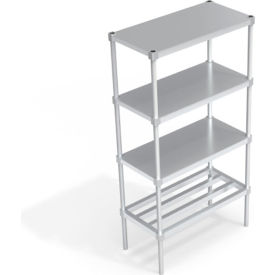 Industrial Shelving Unit, (1) HD-Bar Tubular & (3) Brute Shelves, 36"W x 18"D x 68-1/4"H