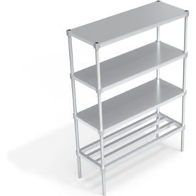 Industrial Shelving Unit, (1) HD-Bar Tubular & (3) Brute Shelves, 48"W x 18"D x 68-1/4"H