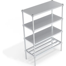 Industrial Shelving Unit, (1) HD-Bar Tubular & (3) Brute Shelves, 48"W x 20"D x 68-1/4"H