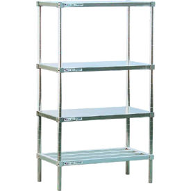 Industrial Shelving Unit, (1) HD-Bar Tubular & (3) Marine Edge Shelves, 48"Wx18"Dx76-1/4"H