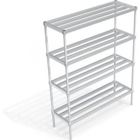 Heavy Duty Shelving Unit, 4 HD-Bar Tubular Shelves, 60"W x 20"D x 76-1/4"H