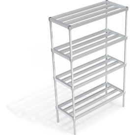 Heavy Duty Shelving Unit, 4 HD-Bar Tubular Shelves, 48"W x 20"D x 76-1/4"H