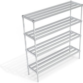 Heavy Duty Shelving Unit, 4 HD-Bar Tubular Shelves, 72"W x 20"D x 76-1/4"H