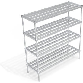 Heavy Duty Shelving Unit, 4 HD-Bar Tubular Shelves, 72"W x 24"D x 76-1/4"H