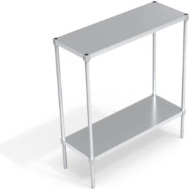 Industrial Standard Shelving Unit, 2 Solid Marine Edge Shelves, 48"W x 18"D x 54-1/4"H