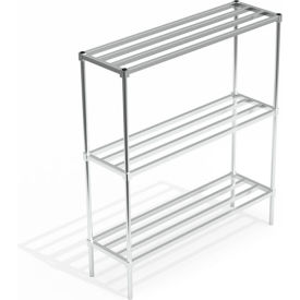 Industrial Standard Shelving Unit, 3 HD-Bar Tubular Shelves, 60"W x 18"D x 68-1/4"H