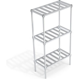 Industrial Standard Shelving Unit, 3 Slatted T-Bar Shelves, 36"W x 18"D x 68-1/4"H