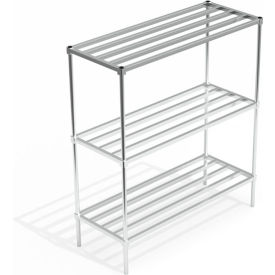 Industrial Standard Shelving Unit, 3 HD-Bar Tubular Shelves, 60"W x 24"D x 68-1/4"H