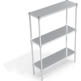 Industrial Standard Shelving Unit, 3 Solid Marine Edge Shelves, 48"W x 15"D x 68-1/4"H