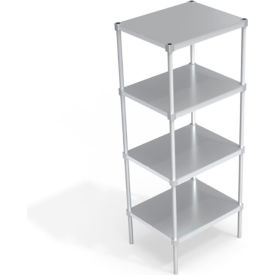 Heavy Duty Shelving Unit, 4 Solid Brute Shelves, 30"W x 24"D x 76-1/4"H