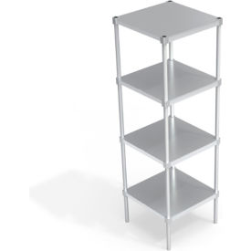 Heavy Duty Shelving Unit, 4 Solid Brute Shelves, 24"W x 24"D x 76-1/4"H