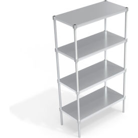 Heavy Duty Shelving Unit, 4 Solid Brute Shelves, 42"W x 20"D x 76-1/4"H