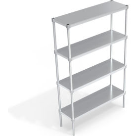 Heavy Duty Shelving Unit, 4 Solid Brute Shelves, 48"W x 15"D x 76-1/4"H