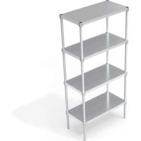 Standard Shelving Unit, 4 Solid Marine Edge Shelves, 36"W x 18"D x 76-1/4"H