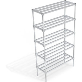 Standard Shelving Unit, 5 HD-Bar Tubular Shelves, 48"W x 18"D x 84-1/4"H
