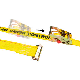 E-Track Sliding Ratchet Strap, 2" x 12', Yellow