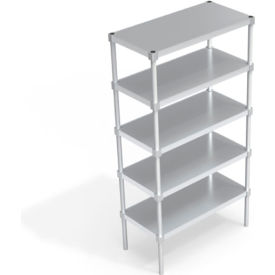 Industrial Standard Shelving Unit, 5 Solid Marine Edge Shelves, 36"W x 18"D x 68-1/4"H