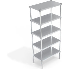 Industrial Standard Shelving Unit, 5 Solid Marine Edge Shelves, 36"W x 20"D x 84-1/4"H