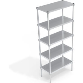 Industrial Standard Shelving Unit, 5 Solid Marine Edge Shelves, 36"W x 18"D x 84-1/4"H