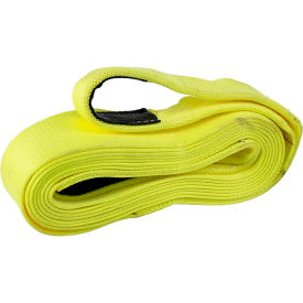 Heavy Duty Recovery Strap with Reinforced Cordura Eyes, 4'' x 20', Yellow