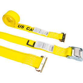 E-Track Cam Buckle Tie-Down Strap, 2" x 12', Yellow