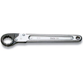 Ratchet Opening Flare Nut Wrench, Single Ended, 12 Point, Metric, 17mm