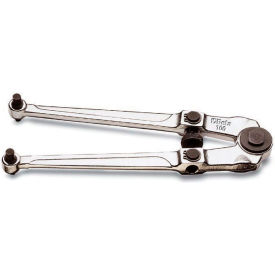 100 Round Pin Wrench For Ring Nuts with Chrome Plated Finish, 9-7/8" Long