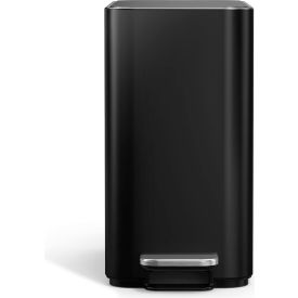 Steel Rectangle Step/Pedal Trash Can, 2.4 Gallon, Black