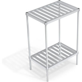 Heavy Duty Shelving Unit, 2 Slatted T-Bar Shelves, 36"W x 24"D x 54-1/4"H