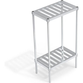 Heavy Duty Shelving Unit, 2 Slatted T-Bar Shelves, 30"W x 18"D x 54-1/4"H