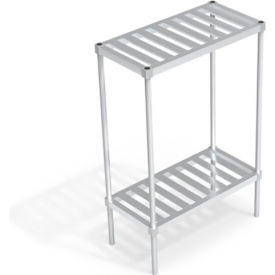 Heavy Duty Shelving Unit, 2 Slatted T-Bar Shelves, 36"W x 18"D x 54-1/4"H