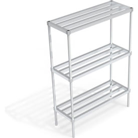 Heavy Duty Shelving Unit, 3 HD-Bar Tubular Shelves, 48"W x 18"D x 68-1/4"H