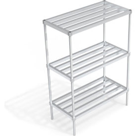 Heavy Duty Shelving Unit, 3 HD-Bar Tubular Shelves, 48"W x 24"D x 68-1/4"H