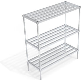 Heavy Duty Shelving Unit, 3 HD-Bar Tubular Shelves, 60"W x 24"D x 68-1/4"H