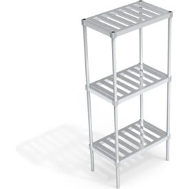 Heavy Duty Shelving Unit, 3 Slatted T-Bar Shelves, 30"W x 18"D x 68-1/4"H