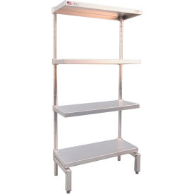 Heavy Duty Shelving Unit, 4 Solid Shelves, 42"W x 13-3/4"D x 60-1/4"H