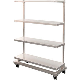 Heavy Duty Shelving Unit, 4 Solid Shelves, 42"W x 16"D x 60-1/8"H