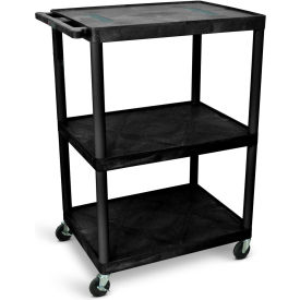 48"H AV Cart - Three Shelves - 32"L x 24"W x 48-1/4"H