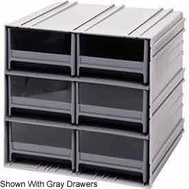Interlocking Storage Cabinet - 11-3/4"Wx11-3/8"Dx11"H - 6 Blue Drawers