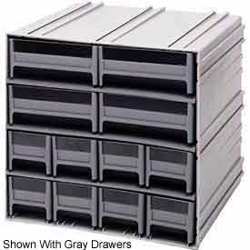 Interlocking Storage Cabinet - 11-3/4"Wx11-3/8"Dx11"H - 12 Ivory Drawers