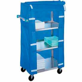 442 Stainless Steel Linen Service Cart with Cover, 500 lbs. Capacity