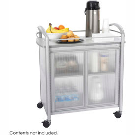 Impromptu Refreshment Cart, 34"W x 21-1/4"D x 36-1/2"H, Gray