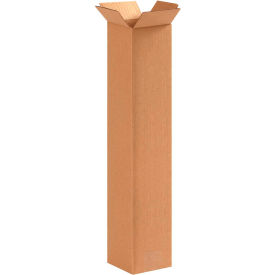 Tall Cardboard Corrugated Boxes, 4"L x 4"W x 20"H, Kraft