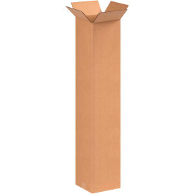 Tall Cardboard Corrugated Boxes, 8"L x 8"W x 40"H, Kraft