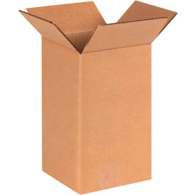 Tall Cardboard Corrugated Boxes, 6"L x 6"W x 10"H, Kraft
