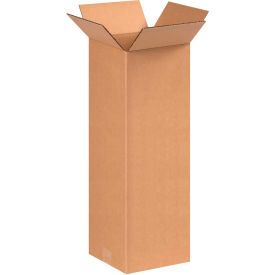 Tall Cardboard Corrugated Boxes, 8"L x 8"W x 20"H, Kraft