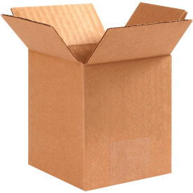 Cardboard Corrugated Boxes, 4"L x 4"W x 6"H, Kraft