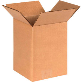 Cardboard Corrugated Boxes, 6"L x 6"W x 8"H, Kraft